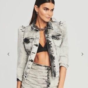 Ada Jean Jacket by Retrofete, Color: Acid Grey. Size M. BRAND NEW